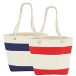  - Capri Stripes Cotton Shopper Tote